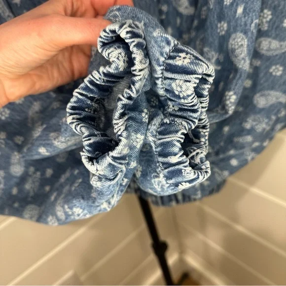 We The Free Blue Layla Denim Jacket Size: Large - Picture 8 of 15